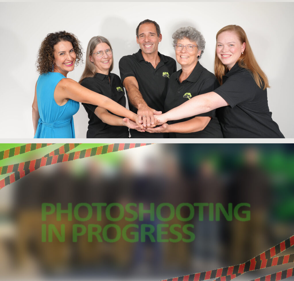 Team Mitglieder, Büro Team und Ankündigung für Erstellung der neuen Bilder